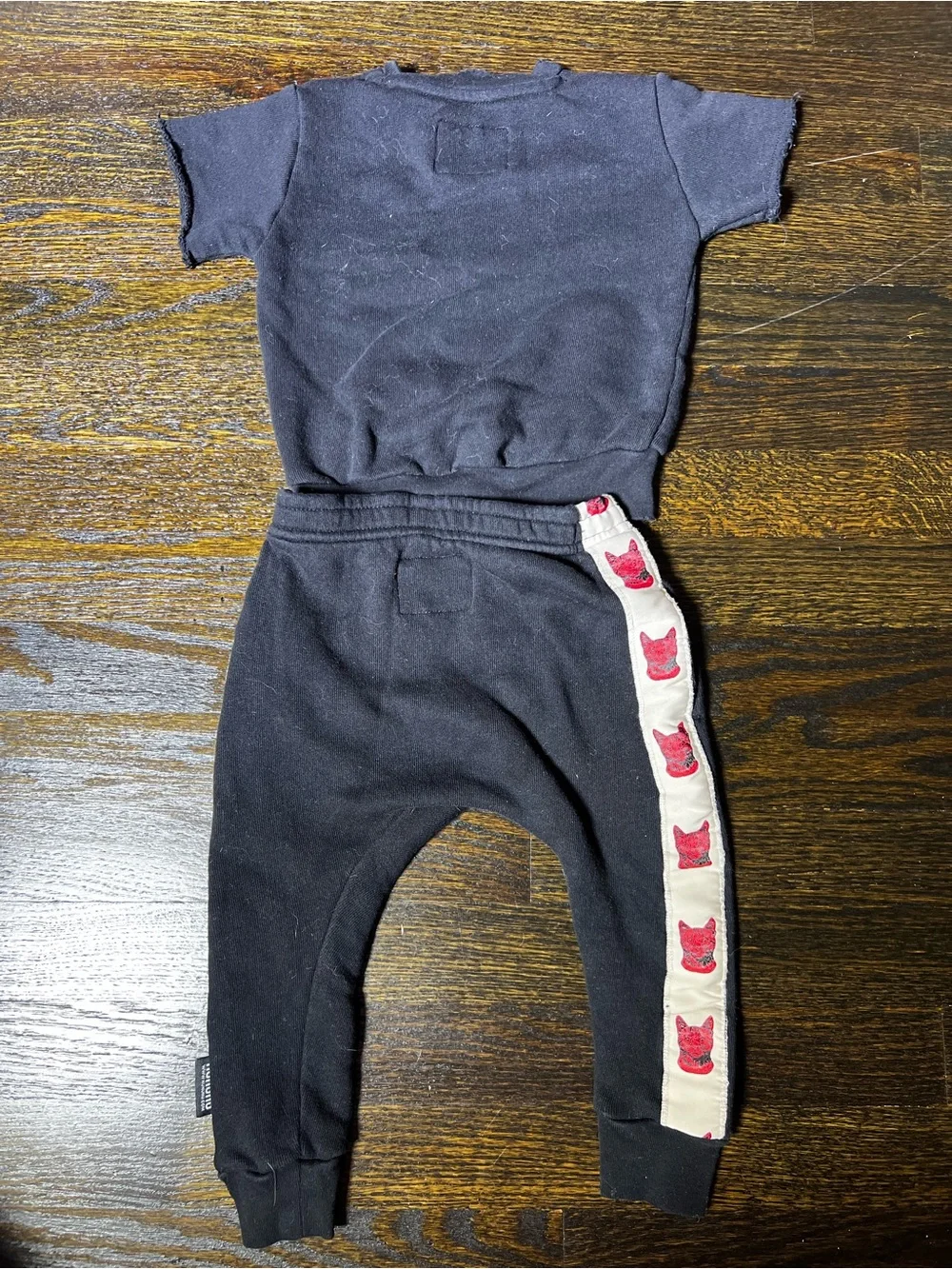 Nununu 12-18 Months Black Cool Cats Sweatshirt and Pants Set